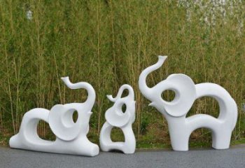 抽象大象雕塑精選，陸地?cái)[件，公園大象雕塑制作