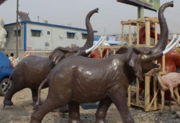 景觀大象雕塑制造，歐式風(fēng)格，仿真大象雕塑定價(jià)