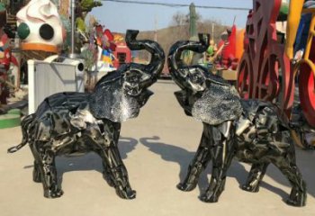 景區(qū)大象雕塑觀賞型，公園小品，鐵藝大象雕塑生產(chǎn)商