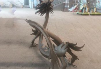 幾何恐龍雕塑供應，城區(qū)小品，鐵藝恐龍雕塑制造商