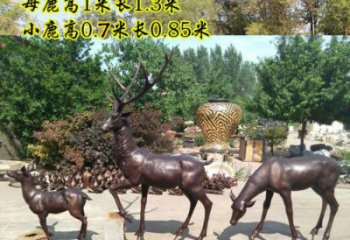 園林小鹿雕塑供給，景區(qū)雕塑，仿銅小鹿雕塑優(yōu)選