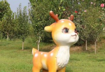 小鹿雕塑定價，彩繪工藝，卡通小鹿雕塑制作