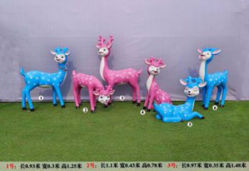 卡通小鹿雕塑專供，公園雕塑，景觀卡通小鹿雕塑供應(yīng)