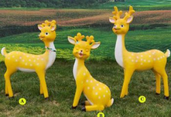小鹿雕塑生產(chǎn)，動漫構(gòu)件，卡通小鹿雕塑通用