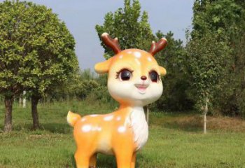 藝術(shù)小鹿雕塑優(yōu)選，城市裝飾，卡通小鹿雕塑訂做