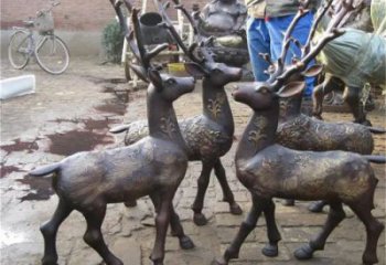 銅小鹿雕塑展品，花園小品，小鹿銅雕塑優(yōu)選
