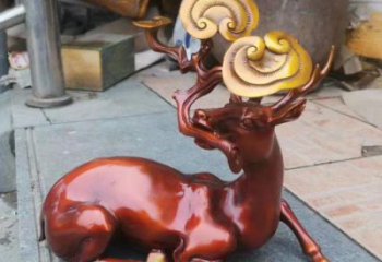 烤漆馴鹿雕塑，梅花鹿造型雕塑，仿真工藝制作