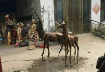 校園馴鹿雕塑，拉絲海洋雕塑，卡通主題