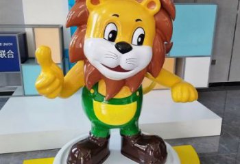 動漫獅子雕塑，卡通吉祥物雕塑小品