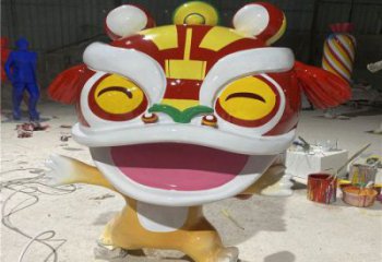 兒童樂園獅子雕塑，動漫景觀雕塑，卡通玻璃鋼景觀雕塑