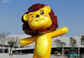 廣場獅子雕塑，卡通動(dòng)物景觀小品，商場美陳擺件