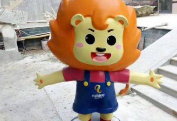 游樂場卡通獅子雕塑廠家，動物美陳景觀雕塑