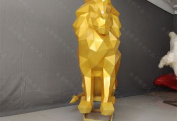 切面獅子雕塑承接，鍛造工藝，不銹鋼獅子雕塑訂做