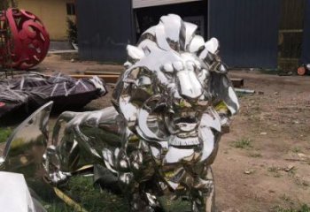 亮面獅子雕塑標準，廣場雕塑，不銹鋼獅子雕塑供給