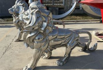 獅子雕塑工廠，鏡面拋光藝術(shù)，不銹鋼獅子雕塑供應(yīng)