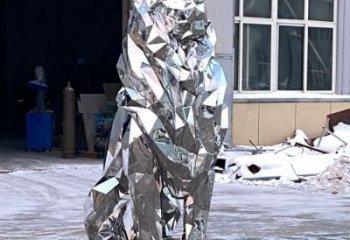 獅子雕塑供需，圓雕系列，不銹鋼獅子雕塑制造商
