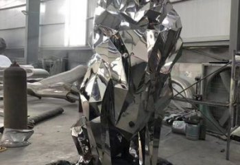 制造獅子雕塑，動物擺件，鏡面不銹鋼獅子雕塑精選