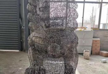 鏤空獅子雕塑預(yù)定，城區(qū)小品，不銹鋼獅子雕塑制造商