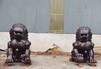 黃銅獅子雕塑制造商，城市雕塑，大型蹲獅雕塑制作