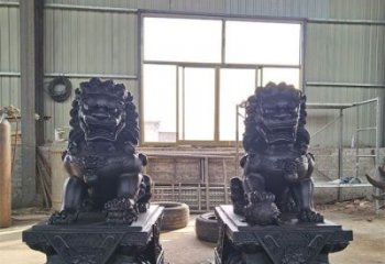 獅子雕塑擺件，動(dòng)物擺件，景觀蹲獅雕塑選定