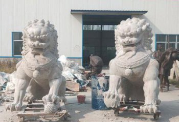 獅子雕塑供給，中式工藝，蹲獅雕塑精品磨具