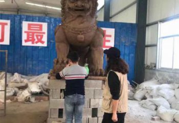 制造獅子雕塑專供，地標(biāo)擺件，蹲獅雕塑磨具