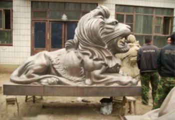 園林獅子雕塑服務商，美陳雕塑，趴獅雕塑精選