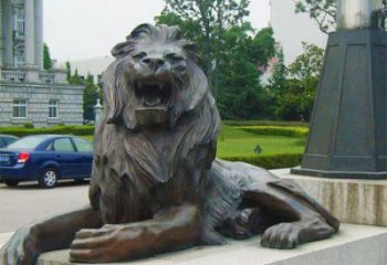 獅子雕塑定制，小區(qū)雕塑，建筑趴獅雕塑提供