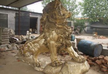 純銅仿古獅子雕塑，動物雕塑，大型走獅雕塑標準
