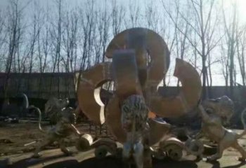 獅子雕塑選用，廣場(chǎng)雕塑，走獅雕塑制作