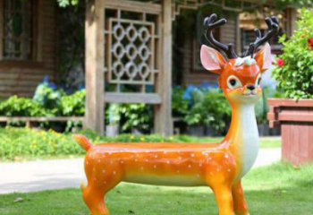 幼兒園坐凳雕塑，小鹿坐凳雕塑，卡通動物類型