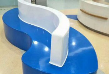 坐凳雕塑，幾何造型，幾何坐凳雕塑制作