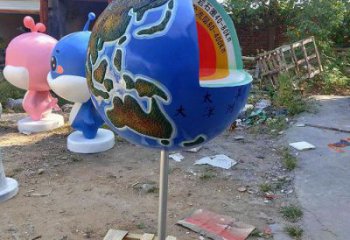 地球雕塑展品，街頭雕塑，不銹鋼地球雕塑供需