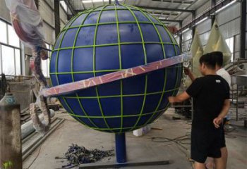 地球雕塑制造商，標(biāo)識雕塑，不銹鋼地球雕塑廠家