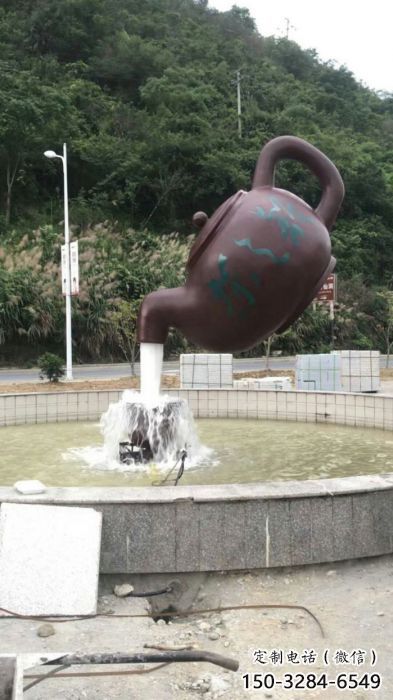 花溪小區(qū)天壺標志雕塑，多彩藝術，天壺雕塑生產廠家