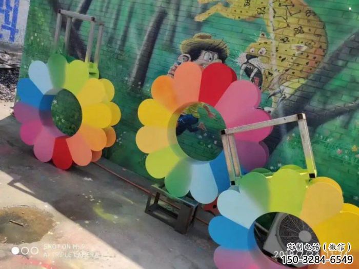雙陽(yáng)金銀花雕塑廠家，景區(qū)雕塑，城市不銹鋼金銀花雕塑