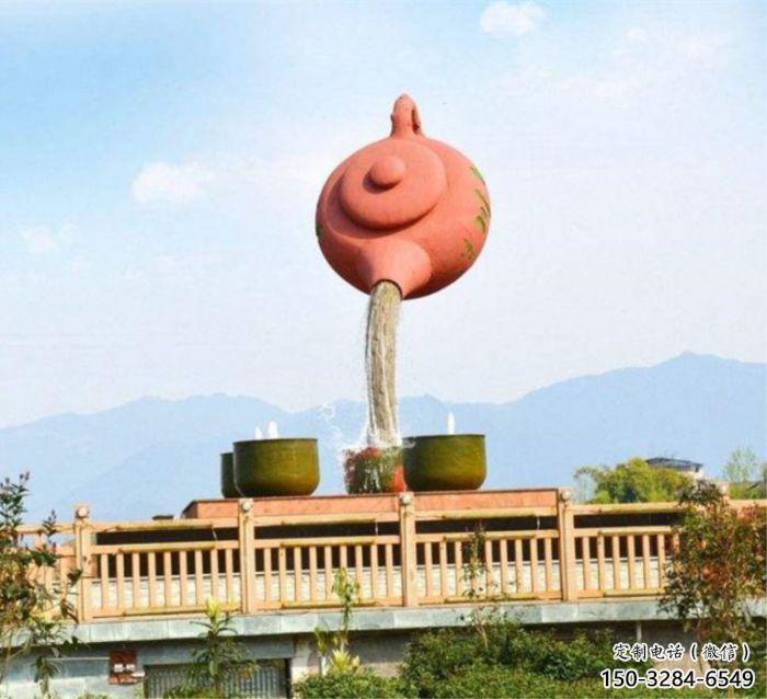 常州公園天壺雕塑工廠，不銹鋼材質(zhì)，圓雕形式