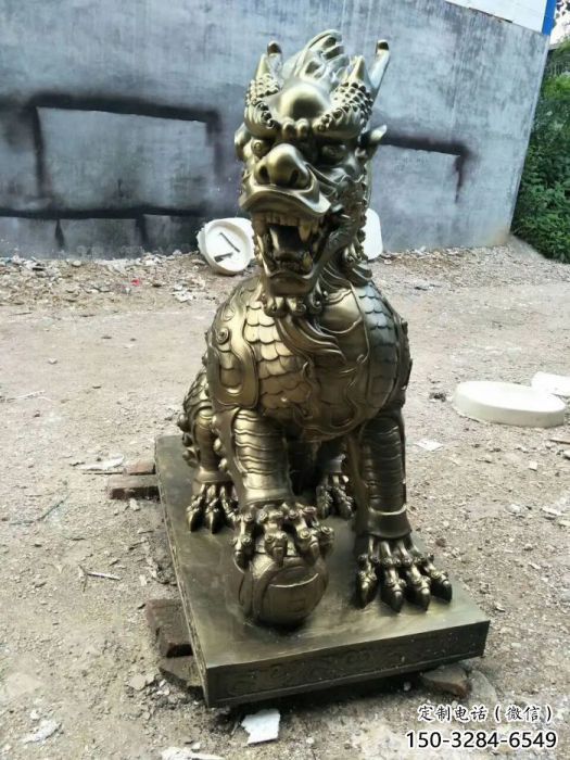 和平校園麒麟雕塑，拉絲海洋雕塑，卡通主題