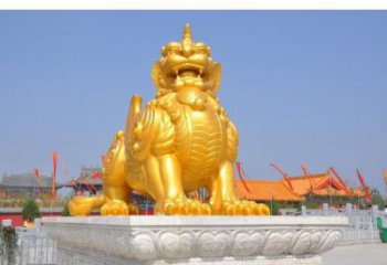 本溪廣場貔貅雕塑，動物彩繪雕塑，抽象效果