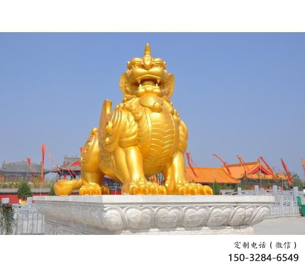 塔城廣場貔貅雕塑，動物彩繪雕塑，抽象效果