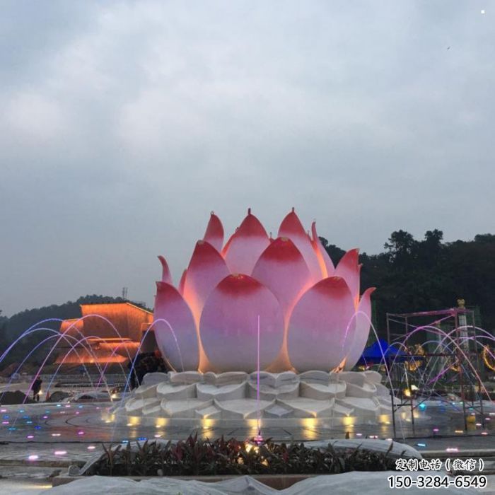 烏魯木齊蓮花雕塑廠家，景區(qū)雕塑，水景蓮花噴泉雕塑精選
