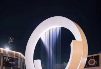 靈武圓環(huán)噴泉雕塑，水景藝術(shù)原理，水景圓環(huán)雕塑廠家