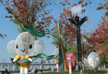 拉薩市戶外鏤空卡通雕塑供應，花園小品，鐵藝卡通雕塑展品