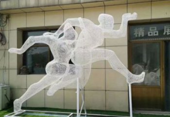 林芝鏤空體育雕塑供求，白鋼構(gòu)件，鐵藝人物雕塑觀賞型