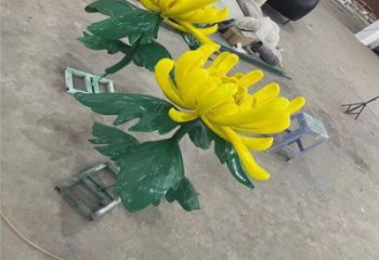 塔城景區(qū)菊花雕塑優(yōu)選，圓雕體系，城市菊花雕塑選定