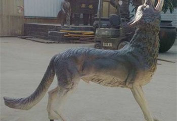 吐魯番銅狼雕塑廠家，銅雕動物狼，仿真工藝制作