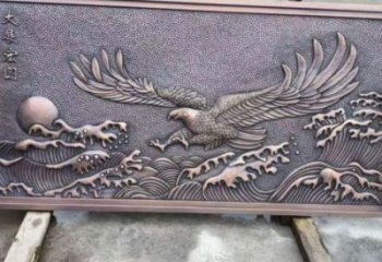 吐魯番老鷹浮雕訂做，景區(qū)雕塑，鍛銅動物浮雕定價