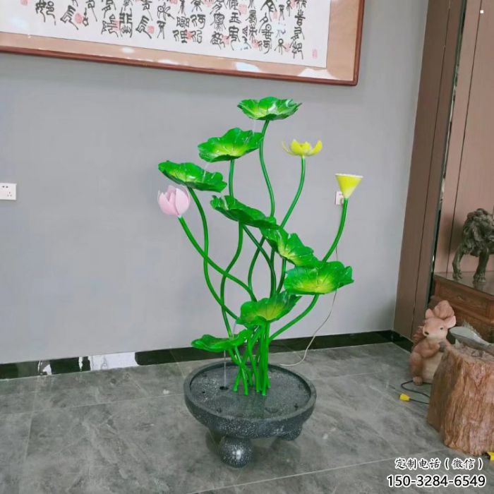 怒江荷花雕塑異型優(yōu)選，城市裝飾，展示荷花雕塑定做