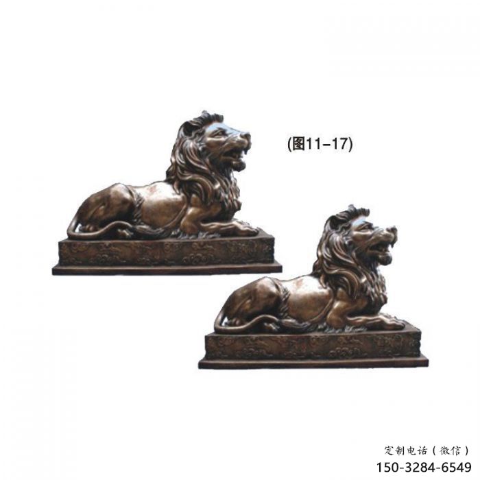 曲靖公園獅子雕塑供求，景觀雕塑，鑄銅趴獅雕塑優(yōu)選