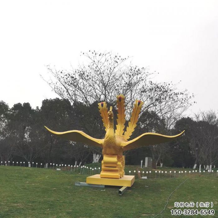 怒江鳳凰雕塑選用，美陳雕塑，鑄銅鳳凰雕塑工藝廠家
